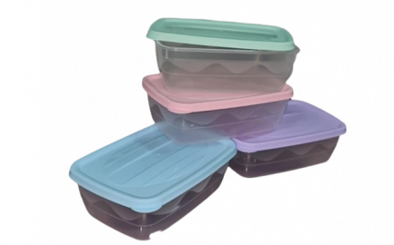 MIS TUPPERS RECT 400ML-102 HERMETICOS        PLASTICOS