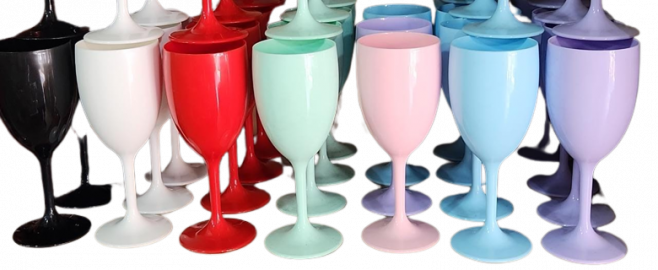 MIS COPAS PLASTICA 400ML 997 21CMX8CM 0903   VINO AGUA COLOR PASTEL -ROJO - NEGRO - BLANCO