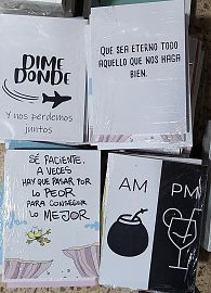 MARCE.CUADRITOS DECORATIVOS 19X14 VARIOS     DISENO FRASES DIBUJOS ADORNOS TABLAS