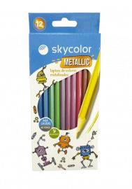 SKY LAPIZ METALIZADOS X12 LARGOS JJ10136M - COLORES LAPICES