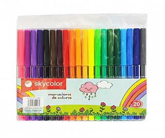 SKY MARCADORES FIBRAS COLORES X20 JJ10201-20