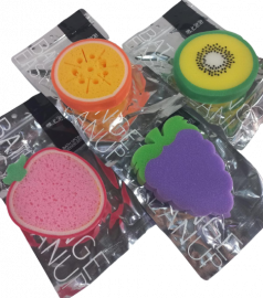 KK ESPONJAS DE BAÑO FRUTAS E/BL NS319828     15CM