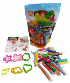 PLAYCOLOR PLASTILINAS X20U + 6 MOLDES E/BOLSA85004