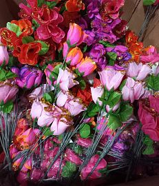 ORI.PIMPOLLOS X7 PCS C/BRILLO YW-3300        FLORES ARTIFICIALES RAMOS
