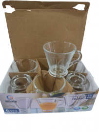 KK TAZAS VIDRIO MUG X6 E/CAJA NS292272       CAFE JARRITOS 8X8CM