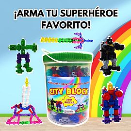 BLOQUES X200 PIEZAS SUPER HEROES BALDES      BLOQUIS