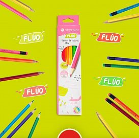SKY LAPICES COLORES FLUOR X6 E/CAJA JJ10136N-6