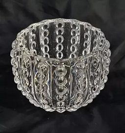 BEN.PORTAVELAS DE VIDRIO DECO 28357 7CM DIAMERO X 6CM ALTO