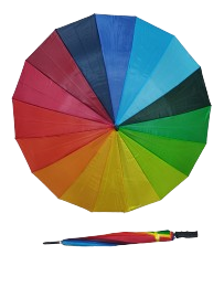 PARAGUAS LARGOS 75CM MULTICOLOR 510853       16 VARILLAS