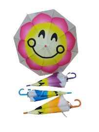 PARAGUAS LARGOS 65CM CARITAS 510837     8 VARILLAS