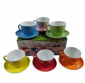 KK TAZAS+PLATOS CAFE CERAMICA X6 E/CAJA IN1018