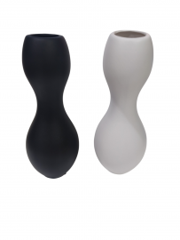 KK FLOREROS CERAMICA 27X10CM NS371225 BLANCO/NEGRO