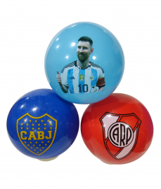 PELOTAS DE GOMA X1 MESSI RIVER BOCA