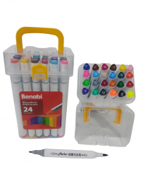BEN.MARCADORES DOBLE PUNTA X24 E/ESTUCHE-33533- TOUCH  FIBRONES