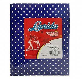 CUADERNOS LAP.LUN.R 16X21CM 50H.AZUL RAYADO LUNARES T/DURA