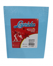CUADERNOS LAP.R 16X21CM 50H.CELESTE RAYADO ARAñA