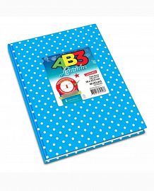 CUADERNOS LAP.LUN.R AB3 X50H.CELESTE RAYADO LUNARES 19X23CM