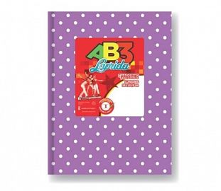 CUADERNOS LAP.LUN.R AB3 X50H.LILA RAYADO LUNARES 19X23CM