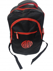 QM.MOCHILAS RIVER PLATE MOCRP08 44X24X14CM - 3CIERRE C/BOLSILLOS LATERALES ORIGINAL