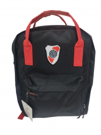 QM.MOCHILAS RIVER PLATE MOCRP05 36X30X10CM 2 CIERRES C/BOLSILLO LATERALES ORIGINAL