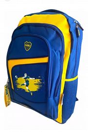 QM.MOCHILAS BOCA JUNIORS MOCBJ01 50X33X14CM 3CIERRES C/BOLSILLOS LATERALES ORIGINAL FUTBOL