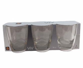 FE.VASOS CORTO VIDRIO X3U 380CC 93550-SL3