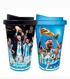 CL.VASOS TERMICOS CAFE 500ML AFA OFICIAL6728 DOBLE CAPA ARGENTINA JUGADORES CAMPEONES