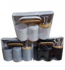 FE.SET DE BAñOS X4PCS E/CAJA EA992405   PLASTICOS S/MADERA F/CIRCULAR