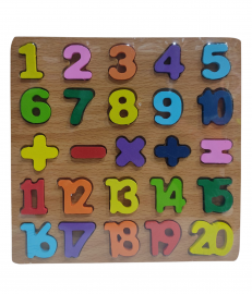DI.JUEGOS DIDACTICOS NUMEROS 20X20 511546 MADERA ENCASTRES ROMPECABEZAS