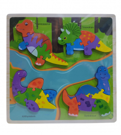 DI.JUEGOS DIDACTICOS DINOSAURIOS 30X30CM511549 MADERA ROMPECABEZAS ENCASTRES