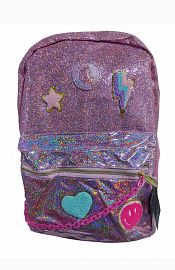 QM.MOCHILAS BRILLOSAS WLH8151BP 2CIERRESC/BOLSILLOS
