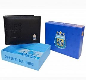 QM.BILLETERAS AFA BILAFA07 E/CAJA 11X9CMORIGINAL SIMIL CUERO  FUTBOL