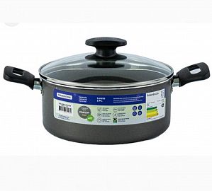 TRAMONTINA CACEROLAS 22CM C/MANGO T/VIDRIO 3 .7L TEFLON ANTIADHERENTE OLLAS 20382/022