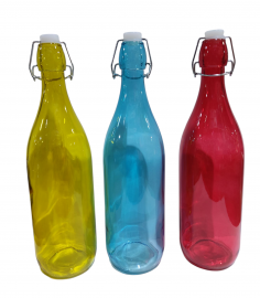 KK BOTELLAS VIDRIO COLORES C/TAPA CA5740