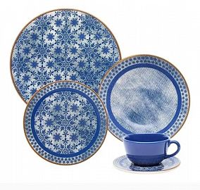 MERC.SET DE VAJILLAS 30PIEZAS JEANS AW305610 6TAZAS+PLATO-6PLATOSHONDO-6PLAYOS-6POSTRE