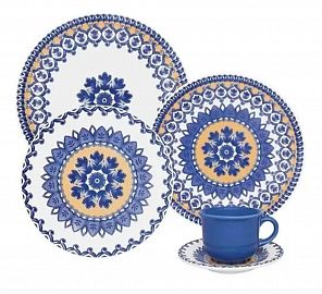 MERC.SET DE VAJILLAS 30PIEZAS LA CARRETAJ1646788 6TAZAS+PLATOS-6PLAYOS-6HONDO-6POSTRE