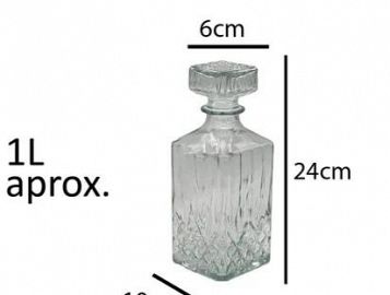 KK BOTELLAS WHISKY VIDRIO CA3498 23X8CM 1L.