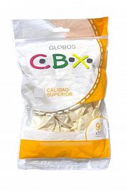 CBX GLOBOS 9P.BLANCO X50UNIDAD COTILLON
