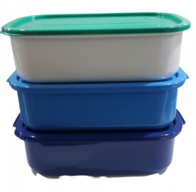 ARCO IRIS TUPPERS 2L.RECTANGULAR 27X16X8.5CM  PLASTICO TUPERS ORGANIZADORES VARIOS COLORES