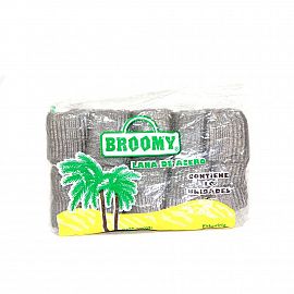 BROOMY-1161/0090-LANA DE ACERO X10-          ESPONJAS VIRULANA