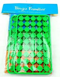 AN.BINGOS ECONOMICO PLASTICO X12 CARTONES    LOTERIAS