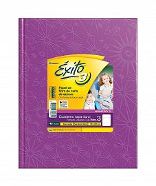 CUADERNOS EXITO ABC N.3 48HJS LILA RAYADO