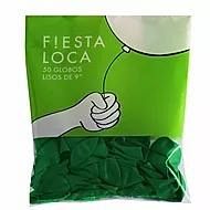 FIESTA LOCA GLOBOS 9P. VERDE OSCURO X50 UNID.COTILLON